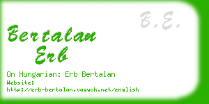 bertalan erb business card